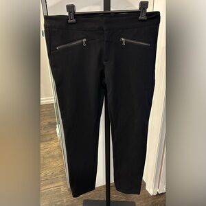 PAIGE Black Pants with Zipper Details